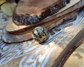 Dalmatian Jasper Ball Gemstone Hand Flatterer
