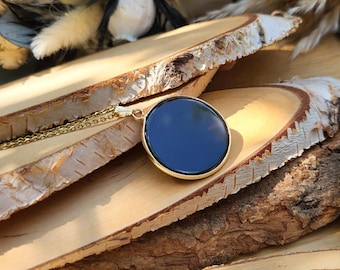 Obsidian necklace black gold obsidian round gemstone necklace