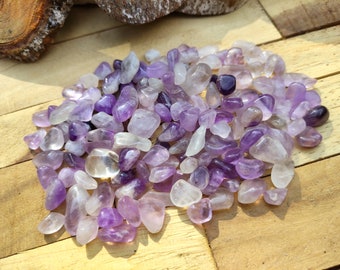 Amethyst tumbled stones for discharging and charging gemstones