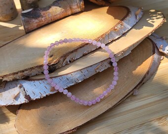 Rose quartz bracelet 4 mm faceted gemstone bracelet