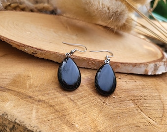 Tourmaline drop earrings silver earrings gemstone earrings