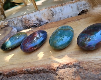 Indian Agate Palm Stone Pocket Stone Worry Stone Gemstone Hand Stone
