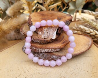 Kunzite 8 mm pearl bracelet faceted