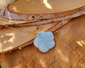 Amazonite Necklace Flower Gold Gemstone Gemstone Necklace