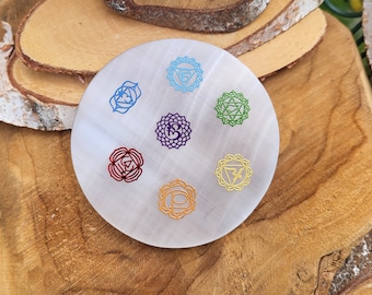 Selenite Chakra Plate Charging Plate Disc Stone Coaster