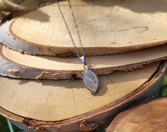 Gemstone Rock Crystal Necklace Silver