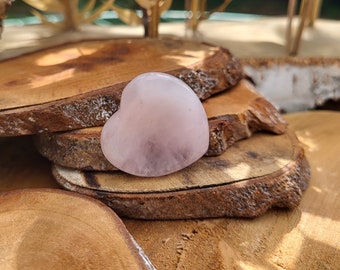 Rose Quartz Worry Stone Heart Gemstone Talisman