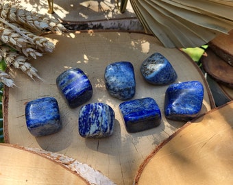 Lapis lazuli gemstone tumbled stone palm stone