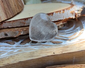 rock crystal heart gemstone palm stone