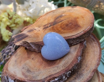 Aquamarine heart gemstone palm stone