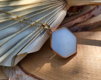 Amazonite necklace gold