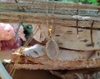 Agate necklace gold