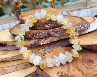 Citrine bracelet freeform nuggets