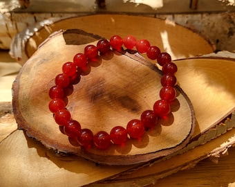 Carnelian bracelet 8 mm beads gemstone bracelet