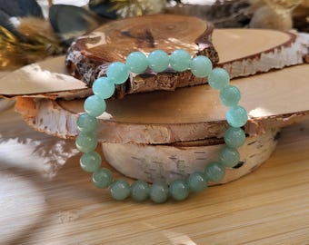 Aventurine bracelet, green, 8 mm beads, gemstone bracelet