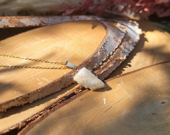 Rainbow Moonstone Necklace Gold Raw Stones Pendant Moonstone
