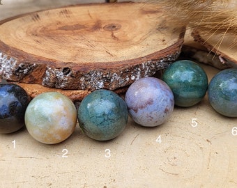 Ocean Jasper Ball Gemstone Hand Flatterer