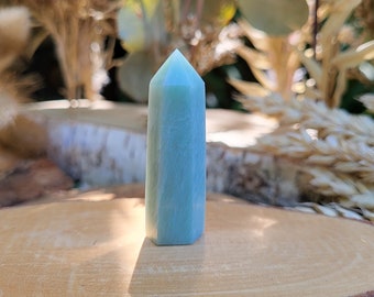 Amazonite Tower Obelisk Gemstone Palm Stone Point Yoga Chakra Reiki