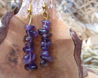 Amethyst earrings gold gemstone earrings earrings
