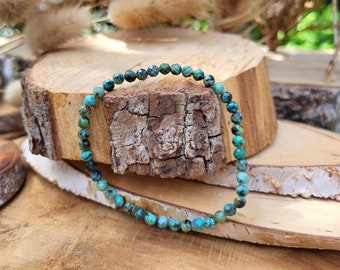 African turquoise bracelet 4 mm faceted gemstone bracelet