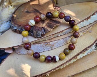 Mookaite bracelet 8 mm beads gemstone bracelet