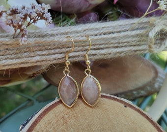 Earrings Sunstone Earrings Gold Gemstone Earrings