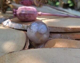 Cherry Blossom Agate Ball Sphere Flower Agate Sakura Flower Cherry Gemstone Talisman