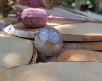 Cherry Blossom Agate Ball Sphere Flowers Agate Sakura Flower Cherry Gemstone Hand Flatterer