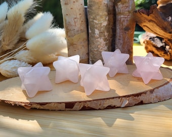 Merkaba Rose Quartz Star Merkaba Star Gemstone Talisman Crystal Sacred Geometry