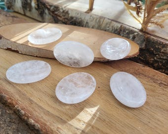 Rock crystal worry stone gemstone palm stone mini worry stone