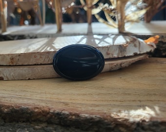 Obsidian worry stone gemstone palm stone mini worry stone