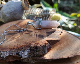 Gemstone Amethyst Necklace Silver Amethyst Pin