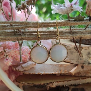 Earrings moonstone earrings gold gemstone earrings
