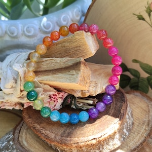 Pulseira Chakra Ágata 6 mm 7 Chakras Mala Meditação