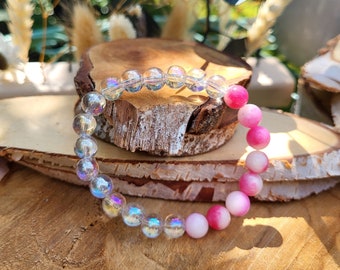 Angel Aura Quartz Jade Bracelet 8 mm Beads