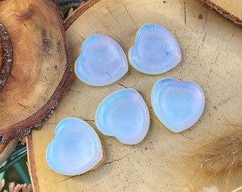 Moonstone worry stone heart gemstone hand flatterer