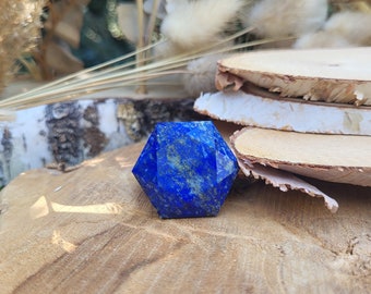 Lapis Lazuli Fairy Stone Hexagon Gemstone Hand Flatterer Crystal Yoga Chakra Reiki