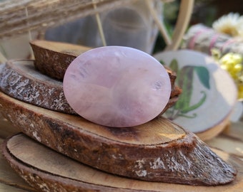 Rose quartz gemstone worry stone hand flatterer