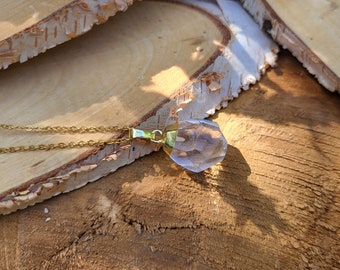 Gemstone Rock Crystal Necklace Gold