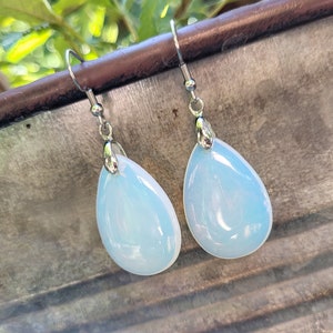 Earrings moonstone silver gemstone earrings drops
