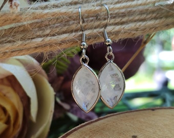 Earrings Rock Crystal Earrings Silver Gemstone Earrings