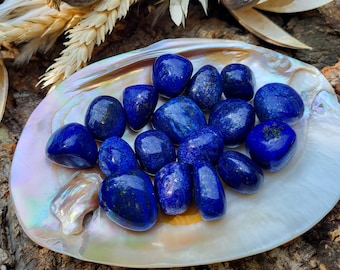 Lapis lazuli gemstone tumbled stone palm stone