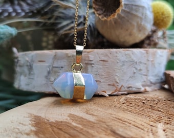 Gemstone Moonstone Necklace Gold Moonstone Gold Necklace