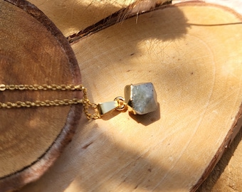Labradorite Necklace Gemstone Necklace Gold