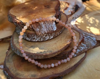 Sunstone bracelet 4 mm faceted gemstone bracelet
