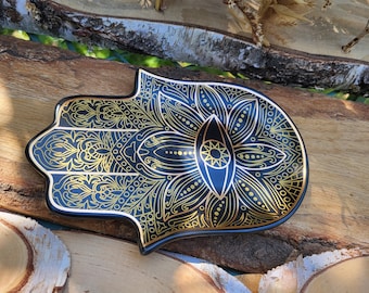 Hamsa Bowl Tray Ceramic Jewelry Bowl Decoration Ring Bowl