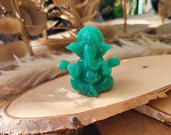 Ganesha Figure Light Green Lord Ganesha Statue Luck Wealth Prosperity