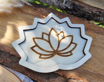 Lotus bowl tray wooden jewelry bowl decoration ring bowl