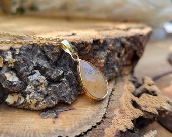 Citrine drop necklace gold citrine gold necklace gemstone gemstone necklace