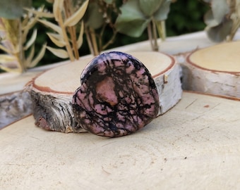 Rhodonite Worry Stone Heart Gemstone Talisman